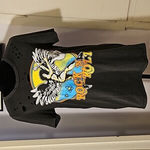 Rock N Roll Distressed Tee M
